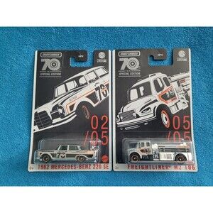 2022 Matchbox 70 Years Special Edition Set of 2 Freightliner & '62 Mercedes 220